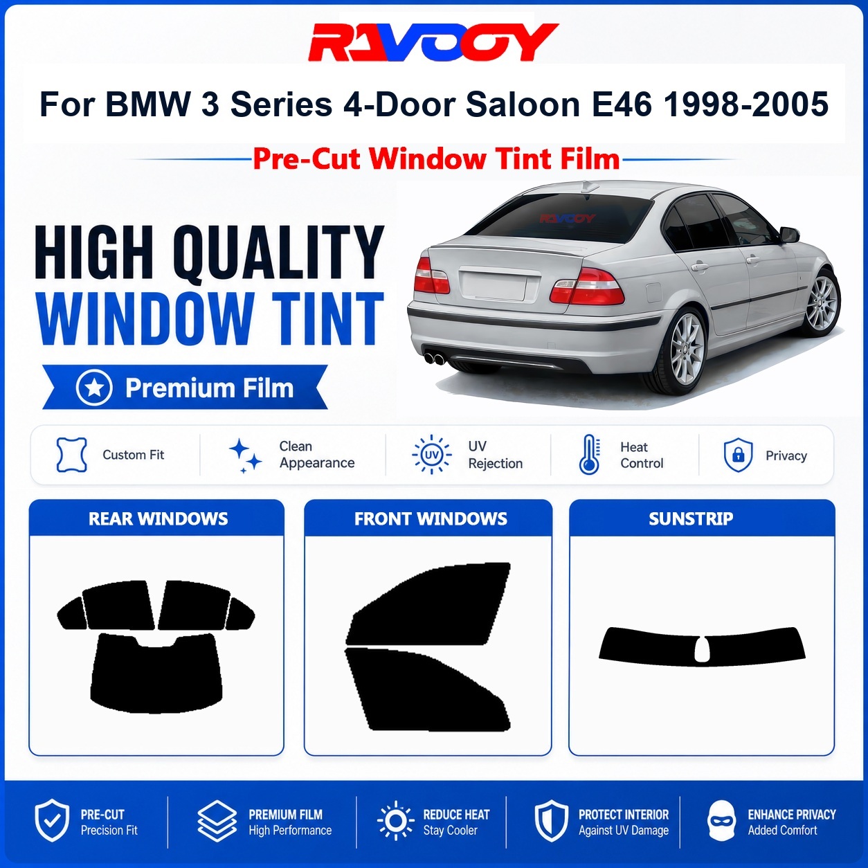 Privacy Screen Protector - Premium Pre-Cut Window Tint For BMW