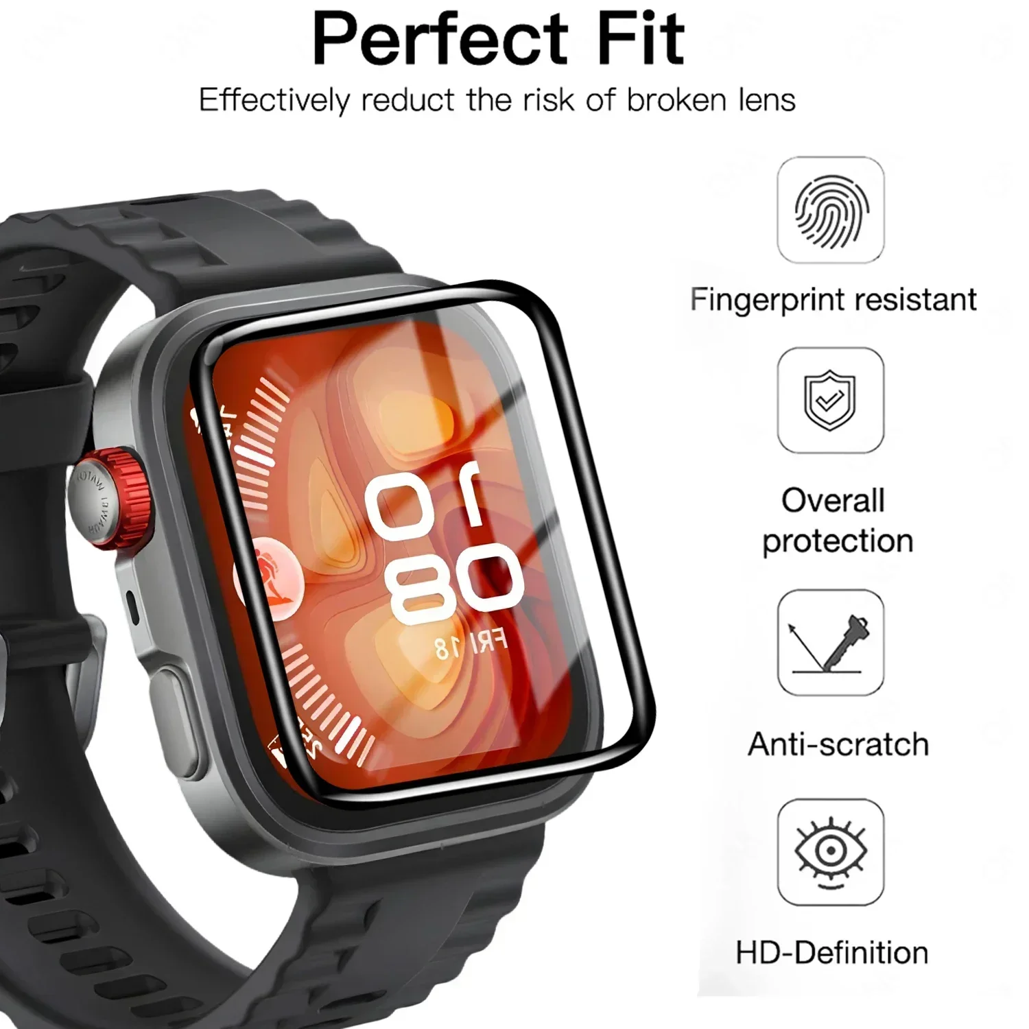 5 Pcs Tempered film For Huawei - огляд і ціна Smartwatch Screen Film